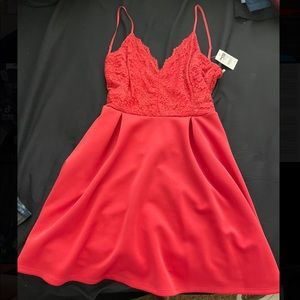 A coral/orange Charlotte Russe dress